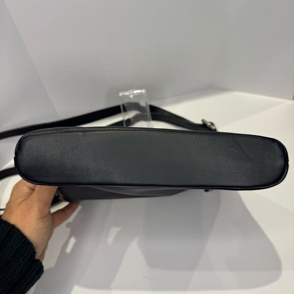 Giani Bernini Black Leather Women's Purse Shoulder Handbag Crossbody Bag - Picture 10 of 10